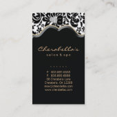 Salon Spa Visitekaartje Bronze Gold Damask (Achterkant)
