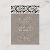 Salon Spa Visitekaartje Damask Sjabloon Beige (Achterkant)