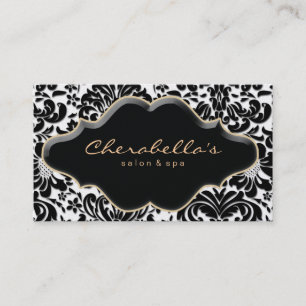 Salon Spa Visitekaartje Gold Finish Damask