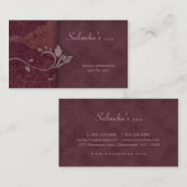 Salon Spa-Visitekaartje met rode rode vogel Visitekaartje (Voorkant / Achterkant)