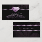 Salon Spa Visitekaartje paars hart neushoorn (Voorkant / Achterkant)