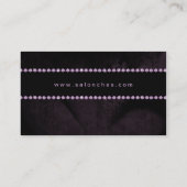 Salon Spa Visitekaartje paars hart neushoorn (Achterkant)