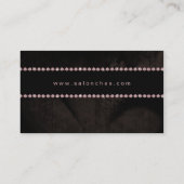 Salon Spa Visitekaartje roze hartrinestone (Achterkant)