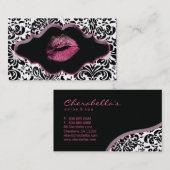 Salon Spa Visitekaartje Roze lippen (Voorkant / Achterkant)