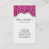 Salon Spa Visitekaartje Roze luipaard (Achterkant)