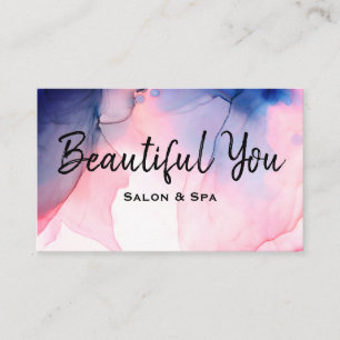 *~* Salon Spa wimpers Hair Nails Massage Waterverf Visitekaartje