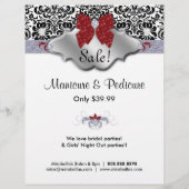SALON Spa Xmas Flyer Floral Damask Red (Achterkant)