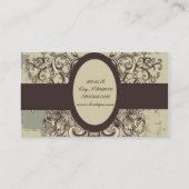 salon stylist Cosmetoloog Victoriaans monogram Visitekaartje (Achterkant)