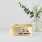 Salon Stylist/Gold Bored Visitekaartje (Staand voorkant)
