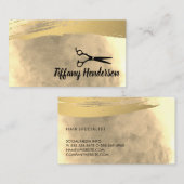 Salon Stylist/Gold Bored Visitekaartje (Voorkant / Achterkant)