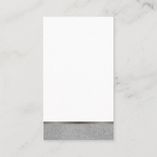 Salon Stylist / Modern Glamor Glitter / Monogram Visitekaartje (Achterkant)