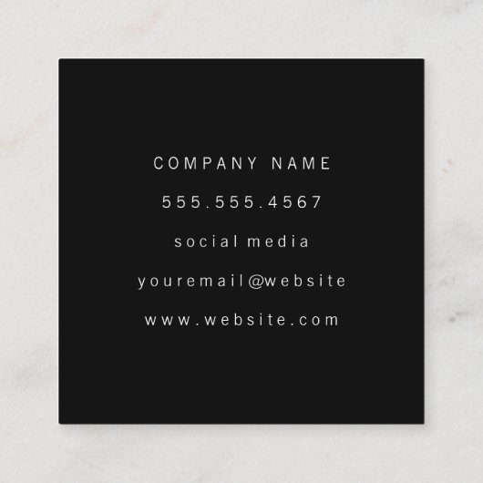 Salon Stylist | Modern | Goudborstel Vierkante Visitekaartje (Achterkant)