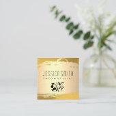 Salon Stylist Tools | Goud Geborsteld Goud Patroon Vierkante Visitekaartje (Staand voorkant)