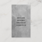 Salon Tools | Kapsalon | Grijs Waterverf Visitekaartje (Achterkant)