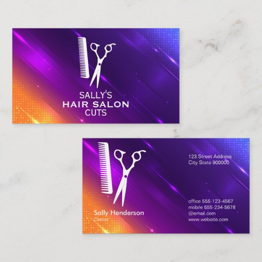 Salon Tools | Modern stijlvol Visitekaartje (Voorkant / Achterkant)