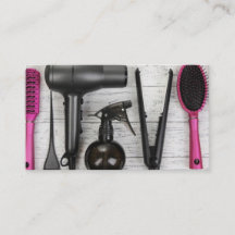 Salon Tools Roze en Zwart Visitekaartje Foto