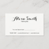 Salon Tools Roze en Zwart Visitekaartje Foto Afsprakenkaartje (Achterkant)