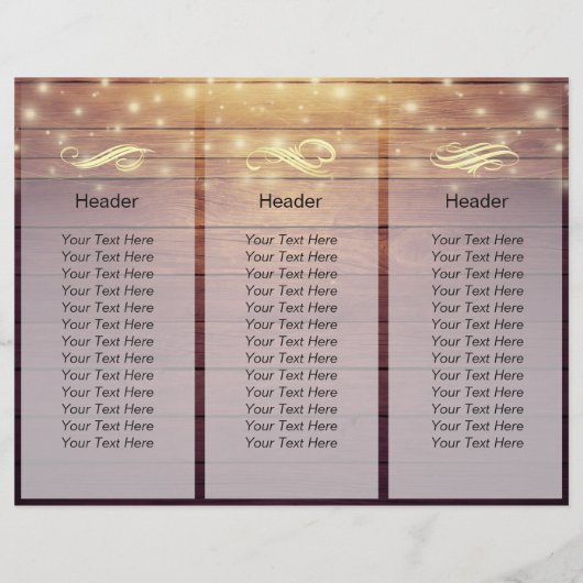 Salon Tri-Fold Brochures Hood Floral String Lights (Achterkant)