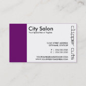 salon uitgesneden ponskaarten klantenkaartje (Achterkant)