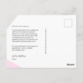 Salon Veiligheid: Moderne Roze en Grijze Heropenin Briefkaart (Achterkant)