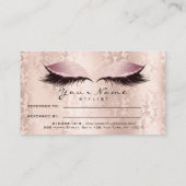 Salon Verwijzing Kaart Make-up Artiest Pink Lash D (Achterkant)