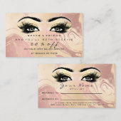 Salon Verwijzing Kaart Marble Make-up Lashes Exten (Voorkant / Achterkant)
