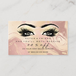 Salon Verwijzing Kaart Marble Make-up Lashes Exten