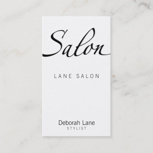 Salon Visitekaartje (Voorkant)