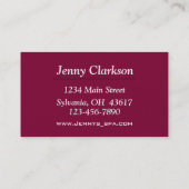 Salon Visitekaartje (Achterkant)