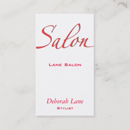 Salon Visitekaartje (Voorkant)