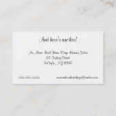 Salon Visitekaartje met Vintage Image (Achterkant)