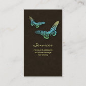 Salon Visitekaartje Spa Butterfly Blue Yellow (Achterkant)
