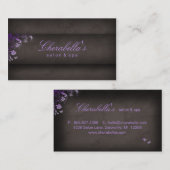 Salon Visitekaartje Spa Butterfly Paars (Voorkant / Achterkant)