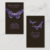 Salon Visitekaartje Spa Butterfly Paars Roze (Voorkant / Achterkant)