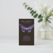 Salon Visitekaartje Spa Butterfly Paars Roze (Staand voorkant)