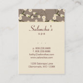 Salon Visitekaartje spa cherry blossom beige 2 (Achterkant)