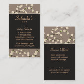 Salon Visitekaartje spa cherry blossom brown (Voorkant / Achterkant)