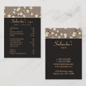 Salon Visitekaartje spa cherry blossom brown 2 (Voorkant / Achterkant)
