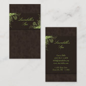 Salon Visitekaartje Spa Flowers Green Brown (Voorkant / Achterkant)