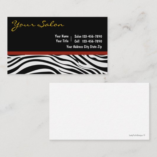 Salon visitekaartjes (Voorkant / Achterkant)