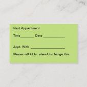 Salon visitekaartjes afsprakenkaartje (Achterkant)