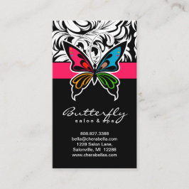 Salon Visitekaartjes Spa Butterfly kleurig Roze