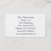 Salon Visitenkarten Visitekaartje (Achterkant)