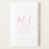Salon Vrouw Bruin Haar Nep Goud Glitter Schoonheid Planner (Achterkant)