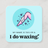 Salon Waxing Modern Retro Vierkante Visitekaartje (Voorkant)