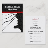 Salon-werkkaarten Afsprakenkaartje (Voorkant / Achterkant)