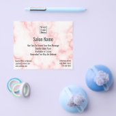 Salon Your Logo here on Elegant Faux Roze Marmer Flyer (Enkel)