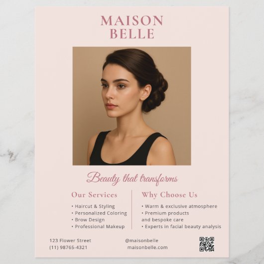 Salon Zakelijk Elegant Flyer (Voorkant)