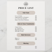 Salon Zakelijke Foto QR-code Bruine Flyer (Achterkant)