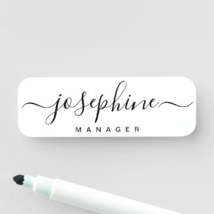 Salonbedrijf Eenvoudige Elegante Aangepaste script Naamplaatje